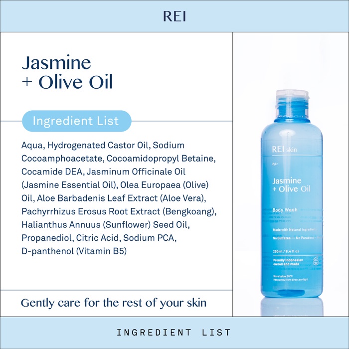 Wahana Kosmetika Indonesia REI Skin Jasmine + Olive Oil Body Wash