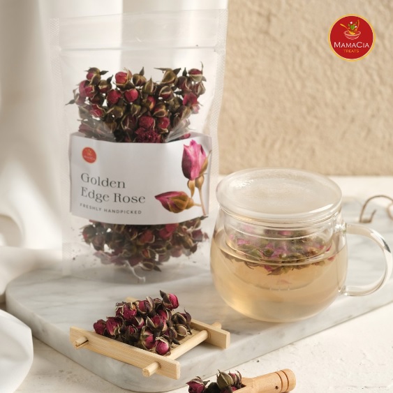 Golden Edge Rose Flower Tea