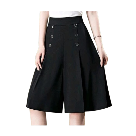 ZUMNAA Celana Kulot Pendek Hitam 1
