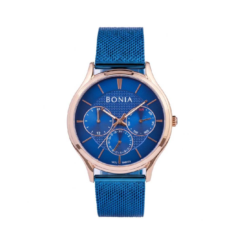 Bonia Rosso Blue Dial Blue Stainless Steel Strap 1
