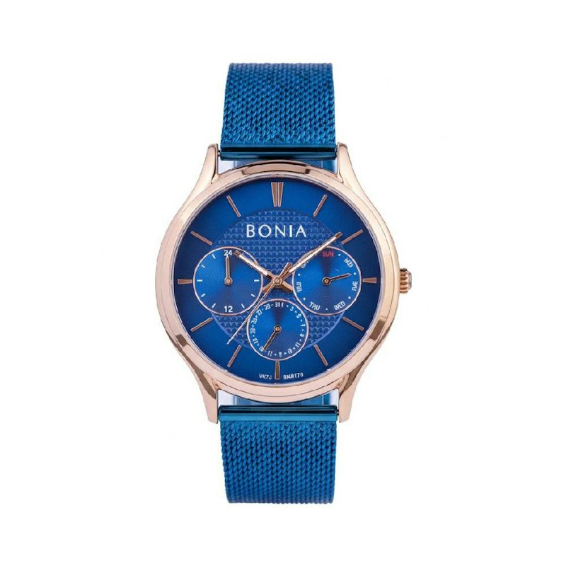 Bonia Rosso Blue Dial Blue Stainless Steel Strap 1