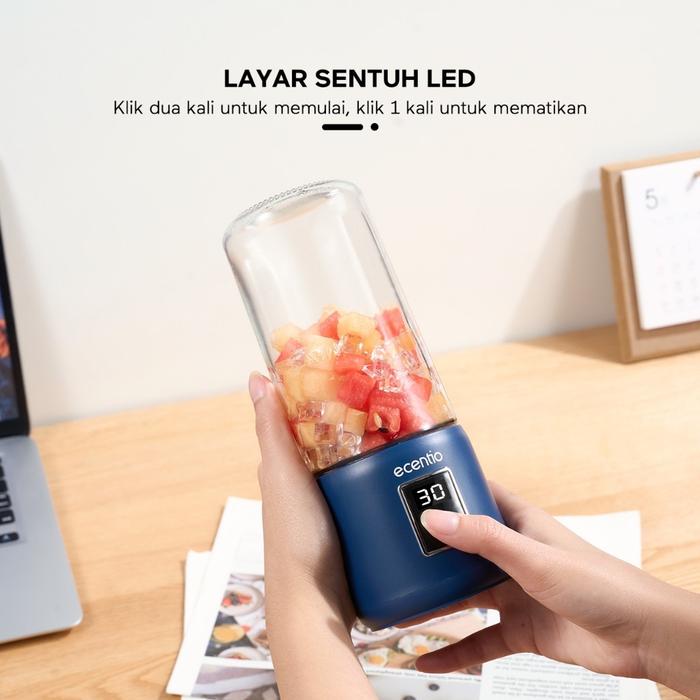 ecentio Blender Kaca Portable 12 Mata Pisau