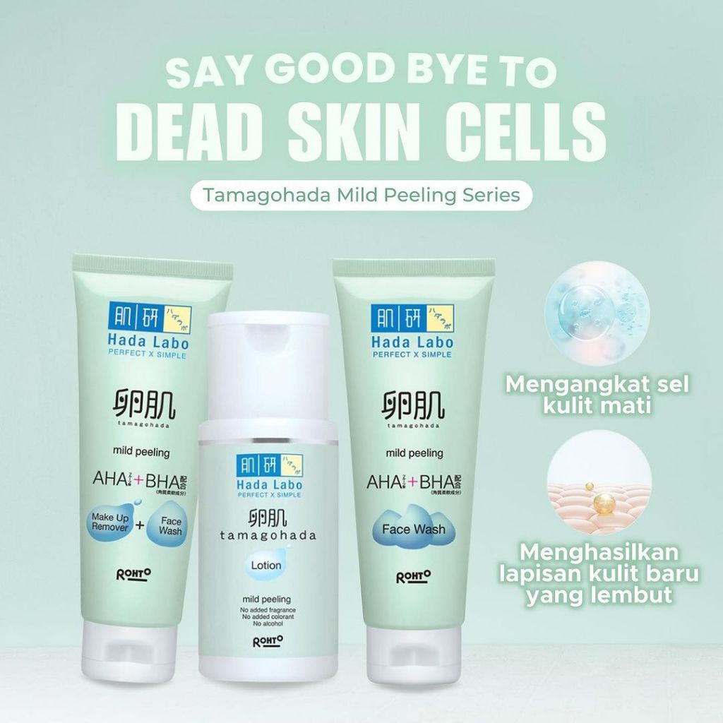 Rohto Laboratories Indonesia Hada Labo Tamagohada Ultimate Mild Peeling Face Wash