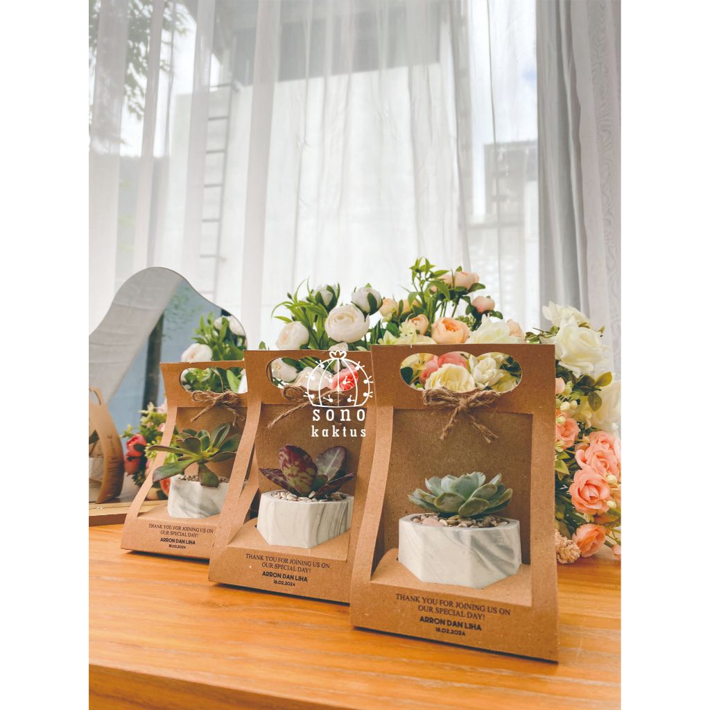 Souvenir Kaktus & Sukulen Hias Mini Paperbag Dara D-5 cm 2