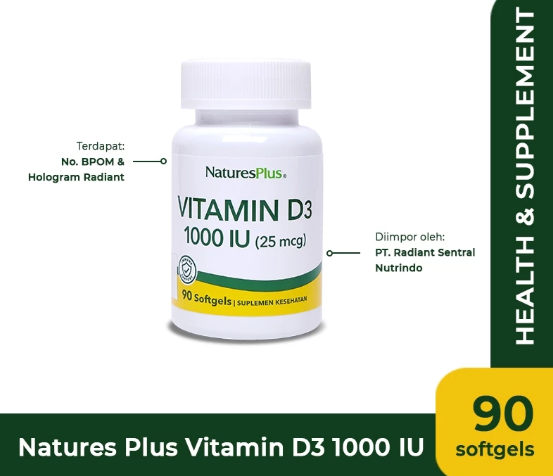 Natures Plus Vitamin D3 1000 IU 3