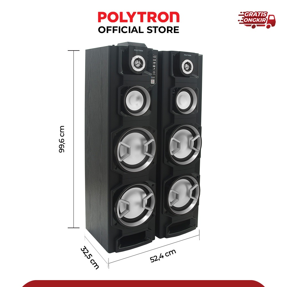 POLYTRON Polytron Bluetooth Speaker Aktif Karaoke 8 Inch PAS 8EF22