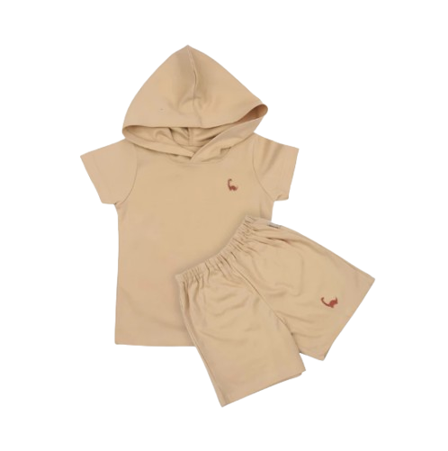 Baby Hai Iris Set Hoodie Seri Cokelat