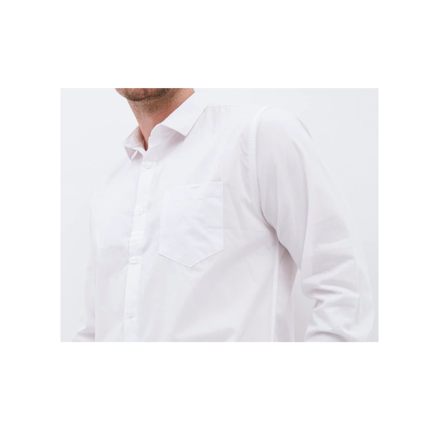 Multi Karya Garmentexindo M231 Kemeja Pria Basic Polos Panjang Putih 1468A