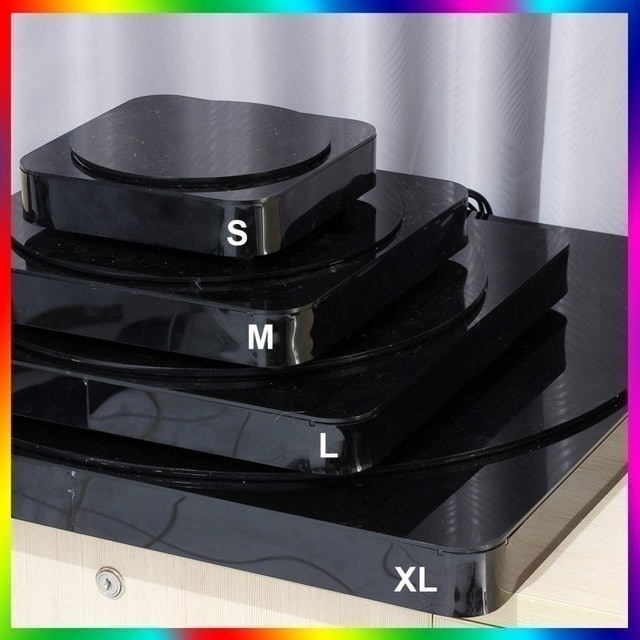  Black Acrylic Rotary Cake Display 
