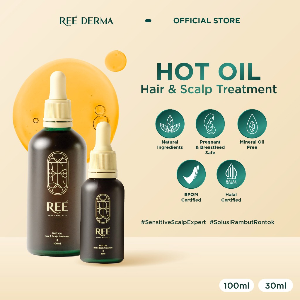 Ree Berkarya Natural Reé Derma Wellness Hot Oil Hair & Scalp Treatment 