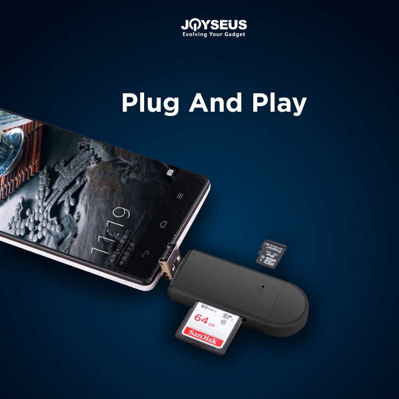  JOYSEUS 3 in 1 Universal OTG Card Reader OT0015