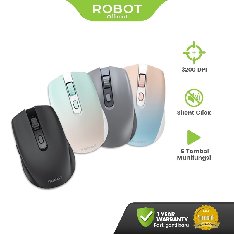 ROBOT Mouse Wireless Silent Click 5
