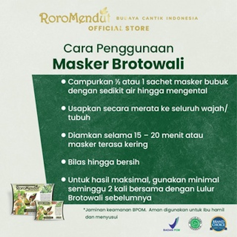 Roro Mendut Masker Brotowali Anti Acne Mask 4