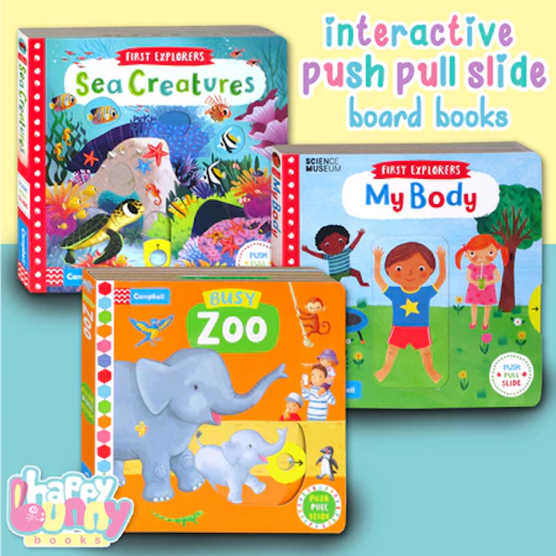 Interactive Push Pull Slide Board Book Series 3