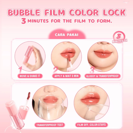 FCL Internasional Indonesia PINKFLASH Bubble Glowy Tint NU02 Cinnamon Bubble