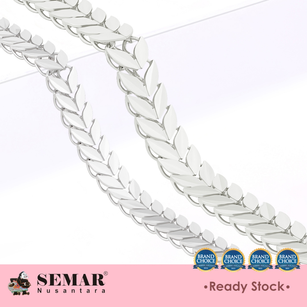 Willow Leaf Bracelet White Gold 17K 