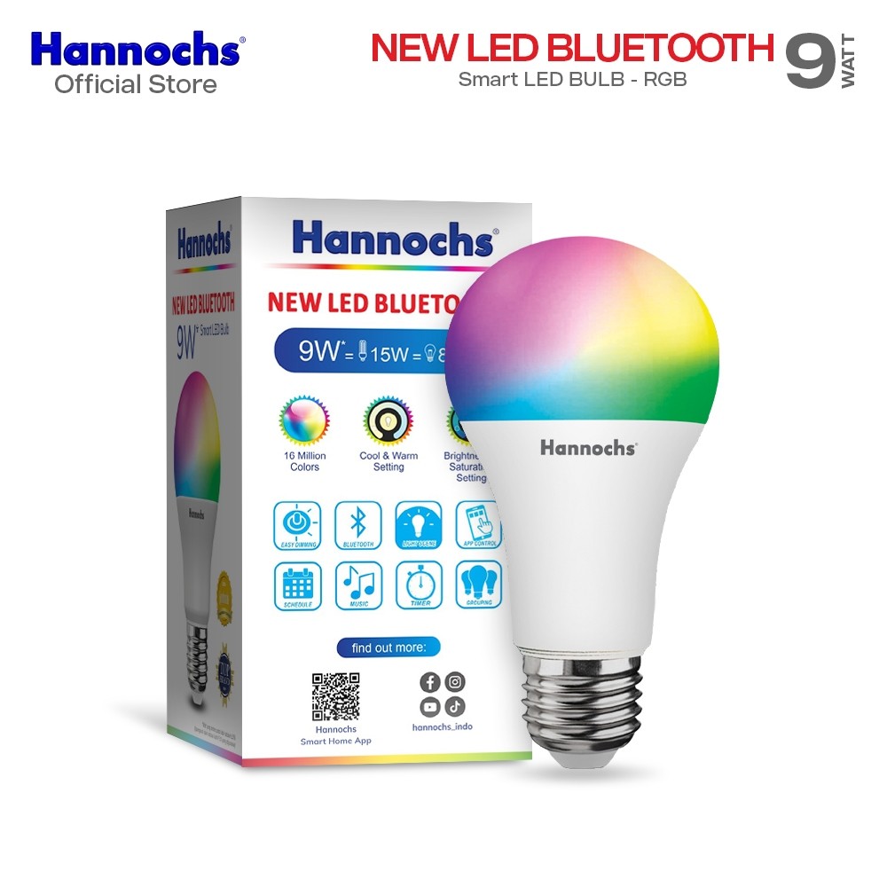 Citra Hannochs Niagantara Hannochs Smart LED Bulb Bluetooth RGB 9W