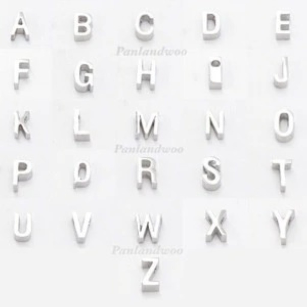 Panlandwoo Aksesoris Indonesia Panlandwoo Kalung Huruf Titanium Simple Alpha
