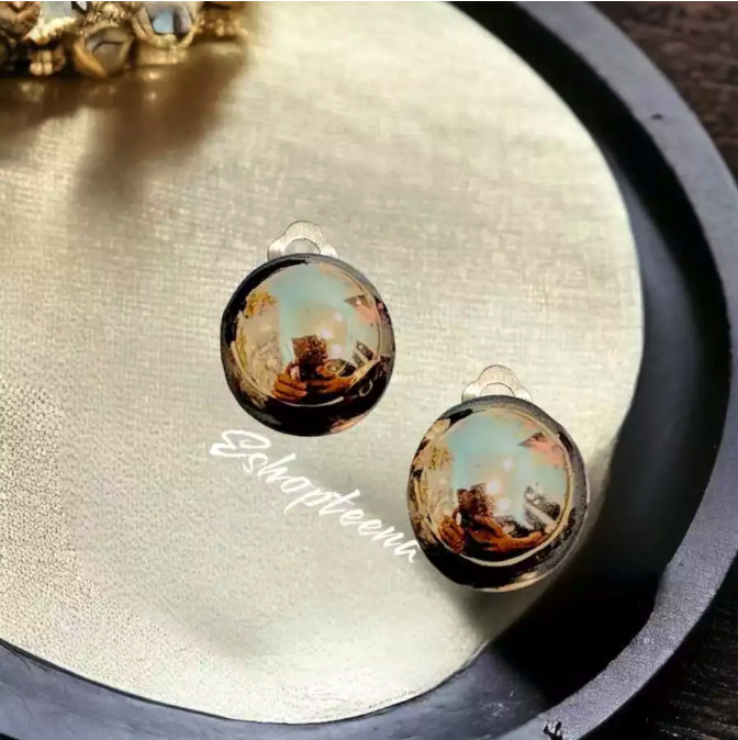  Anting Hijab Bulat Besi  A137