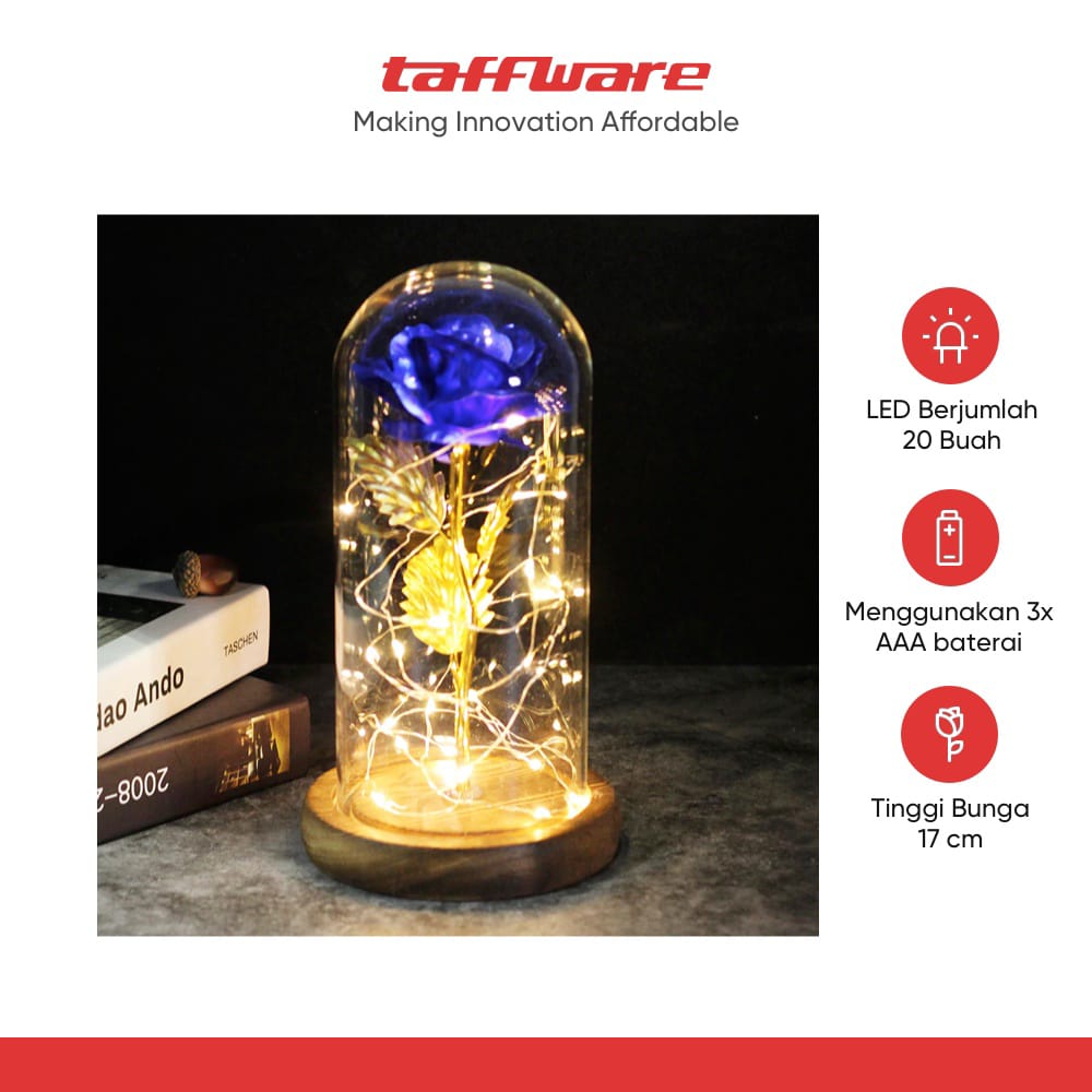 TaffHOME Bunga Mawar Lampu LED