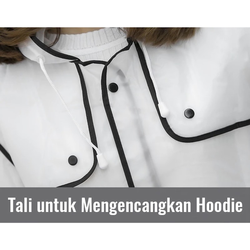 Suksestech Jas Hujan Korea Style Transparan 5