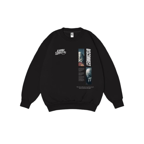 Exhale Crewneck Disconected Black