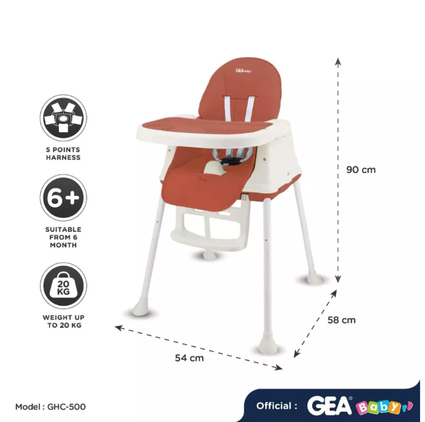 Royal Mitra Pratama GEA Baby Wonder High Chair & Booster  GHC-500 