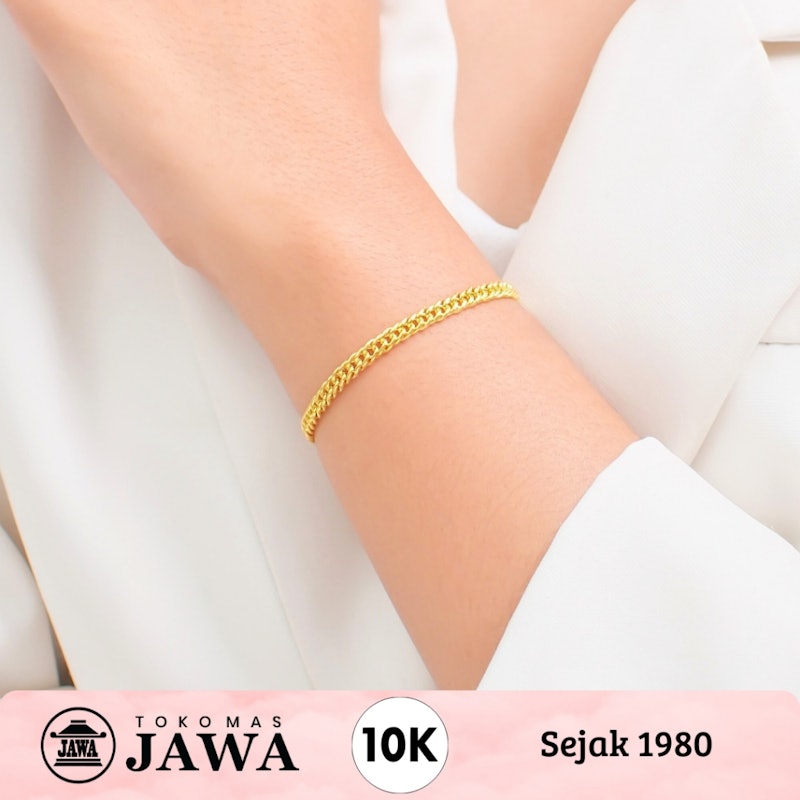 Gelang Bracelet Emas Hollow Cut 10K 5