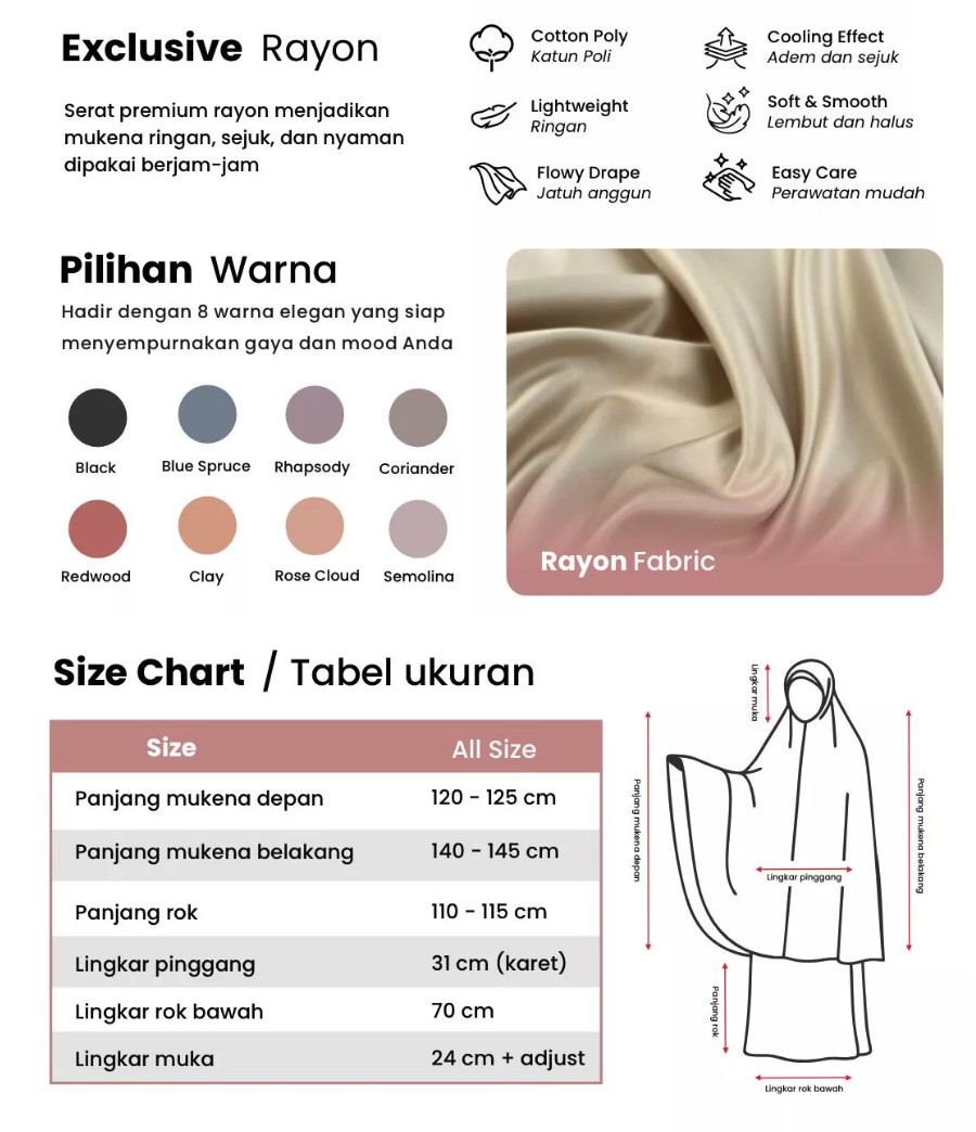 Diario Diario Mukena Dewasa Rayon Lunara