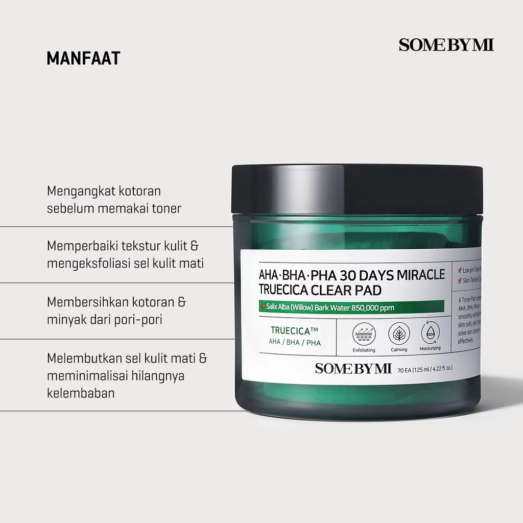 Perennbell SOME BY MI AHA BHA PHA 30 Days Miracle Truecica Clear Pad