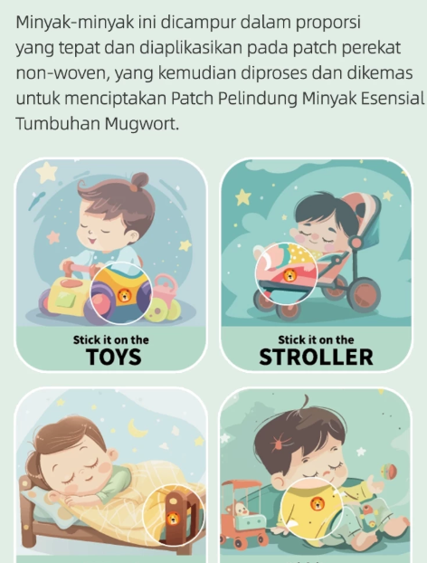  Baby Bear Mosquito Repellent Stickers