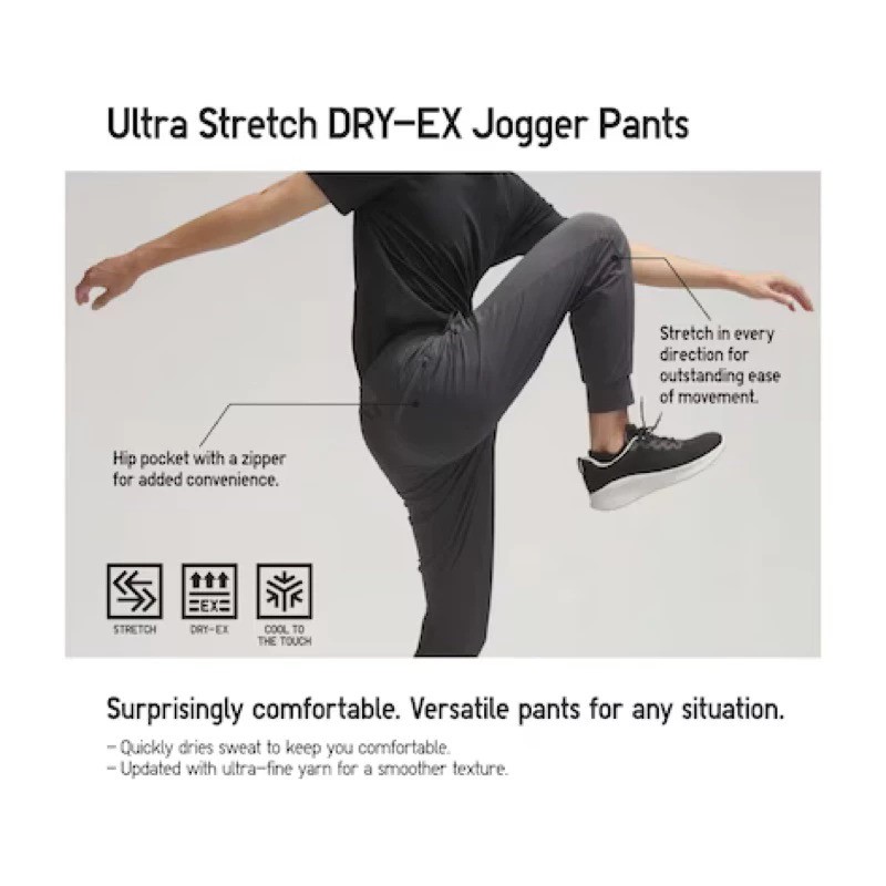 Uniqlo Men Jogger Dry-Ex Ultra Stretch