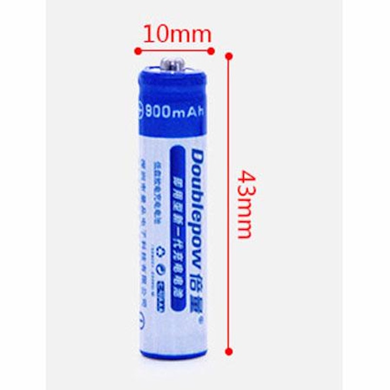 Doublepow Baterai AAA Rechargeable NiMH 900mAh 2 Pcs 4