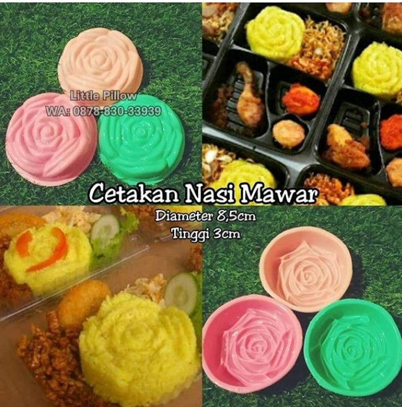 Cetakan Nasi Mawar 5