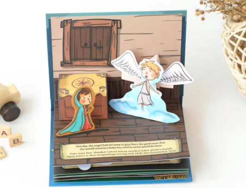 Pineapple Indonesia Buku Pop-Up Cerita Alkitab Kelahiran Yesus (2 Bahasa)
