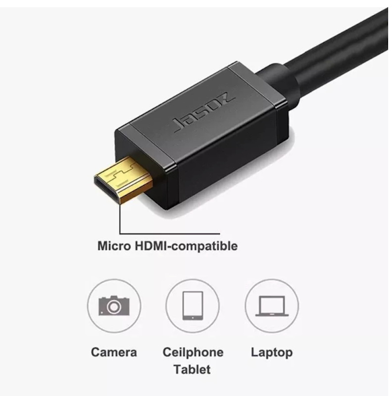 Jasoz Kabel Micro HDMI to HDMI 2.0 Upgrade 4K 60Hz 3