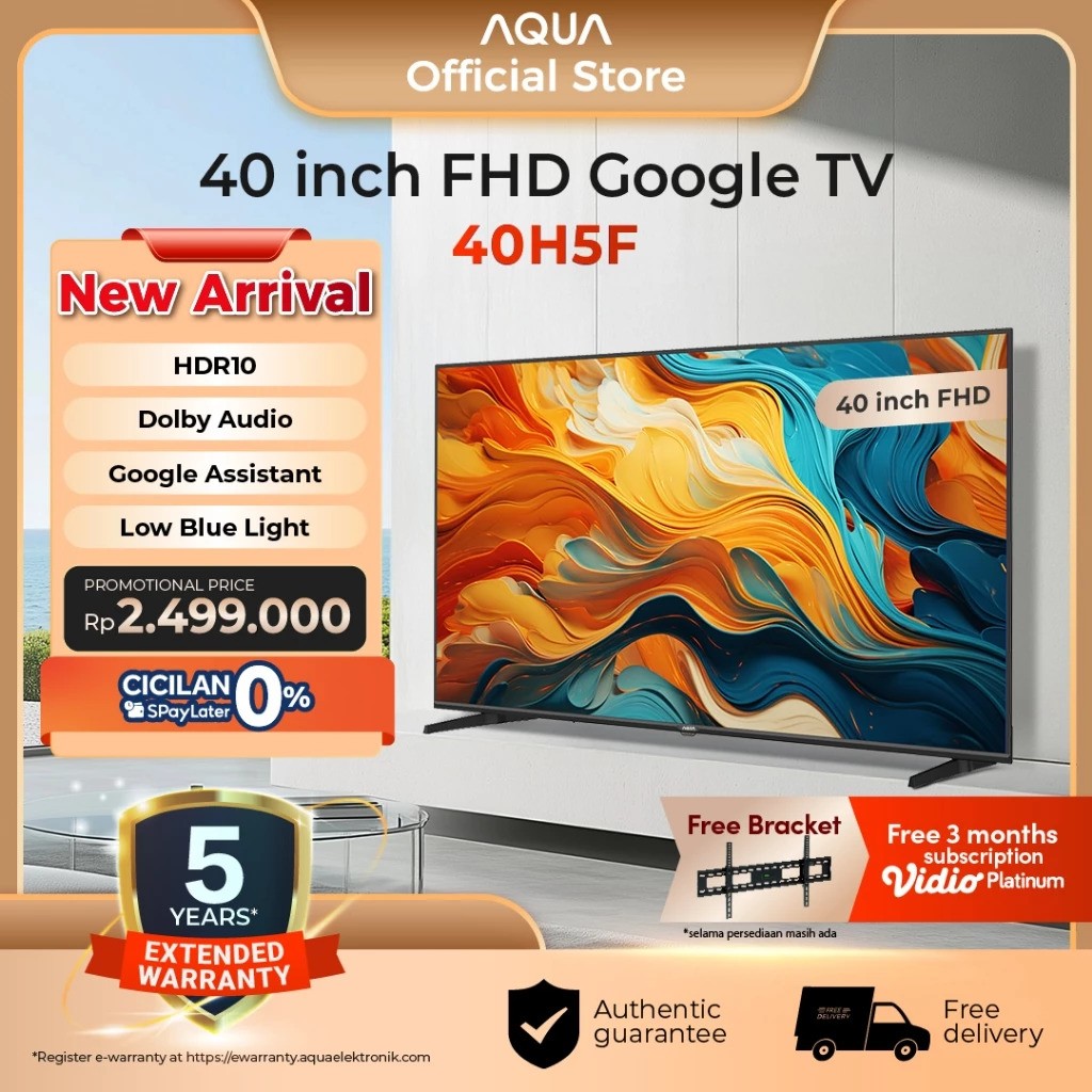 AQUA AQUA 40 Inch 4K HDR Google TV 40H5F