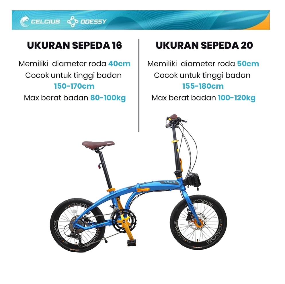 Odessy Sepeda Lipat Phyton 16 inch