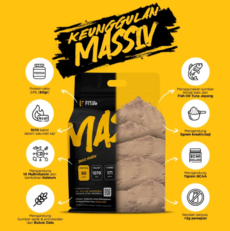 FITlife Massiv Gainer Vanilla 5