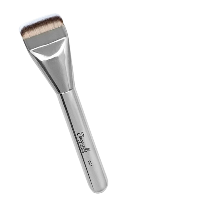 Jacquelle Flat Foundation Brush - Premium Pink Sterling Brush Series 1