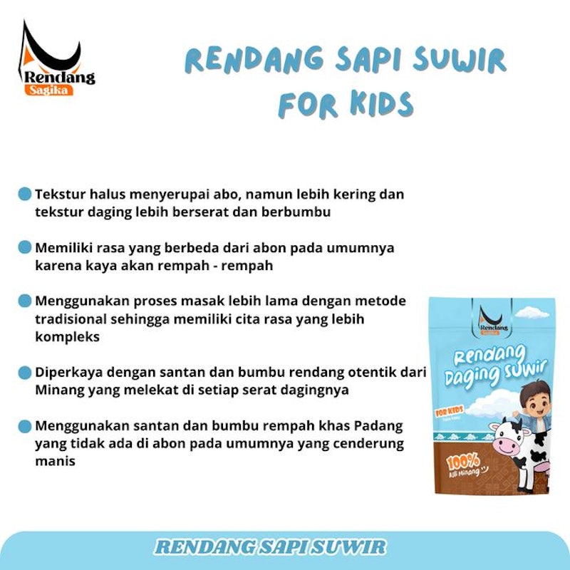 Rendang Sagika Rendang Daging Suwir for Kids 3