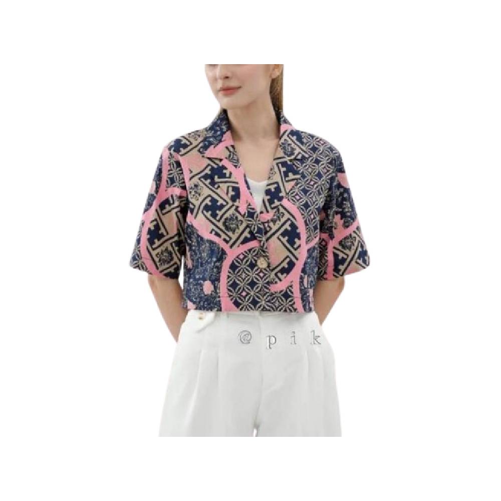 Pikoi_id Atasan Batik Wanita Modern/Crop Top