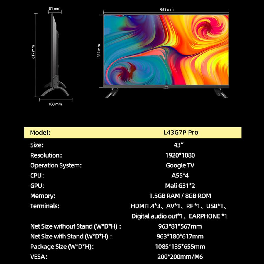 Changhong Changhong CHiQ 43 inch Smart TV Full HD  L43G7P Pro