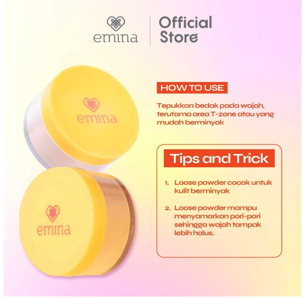 Paragon Technology and Innovation Emina Daily Matte Loose Powder 01 Light Beige