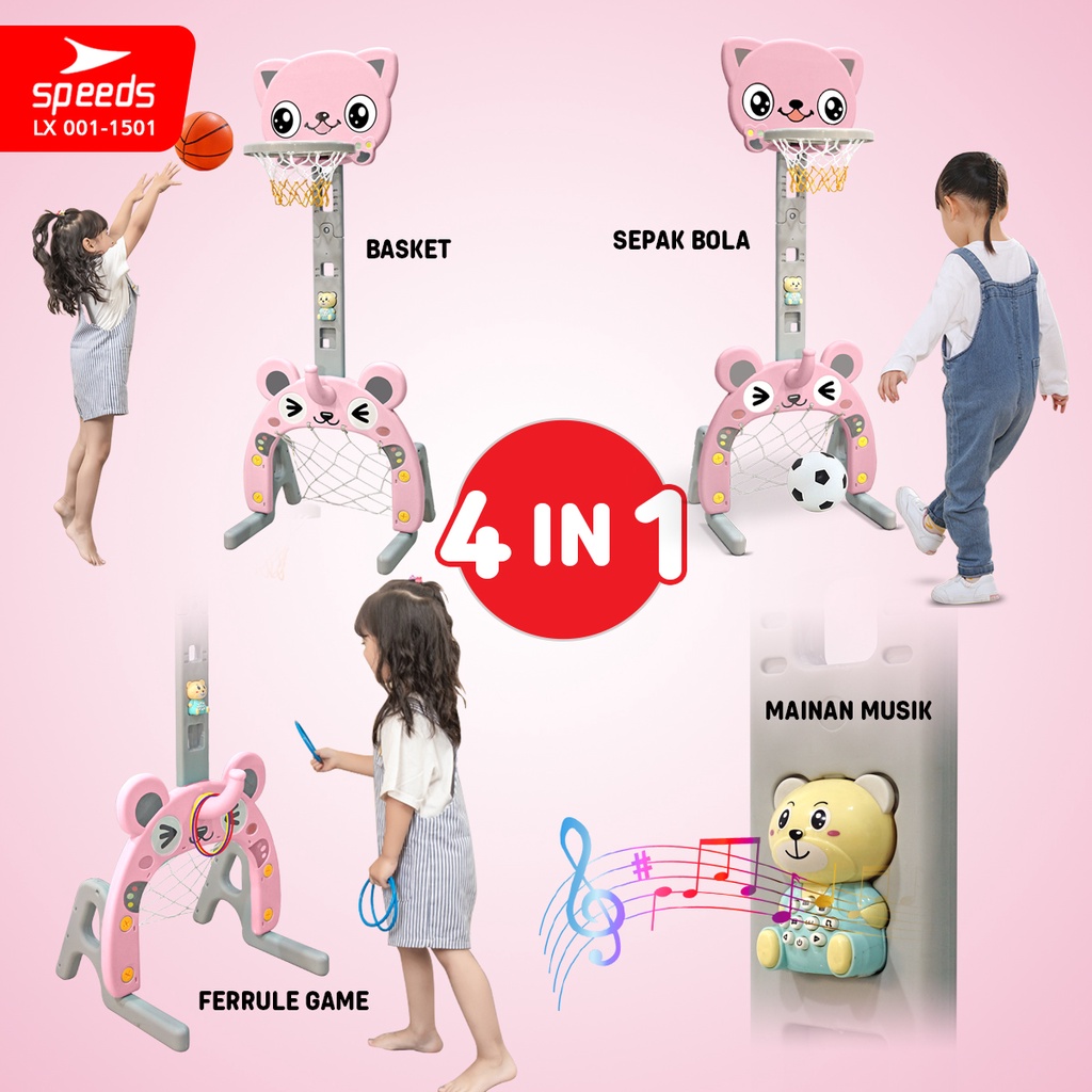 Speeds Mainan Ring Bola 4in1