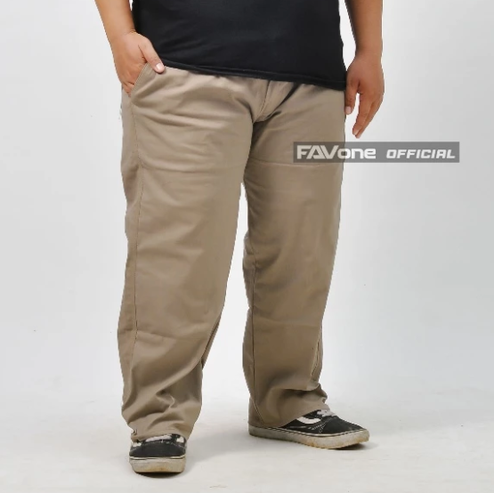 FAVone FAVone Chino Panjang Carbon Twill Pria Jumbo
