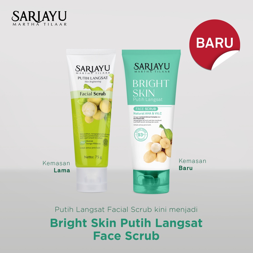Martina Berto Sariayu Bright Skin Putih Langsat Face Scrub