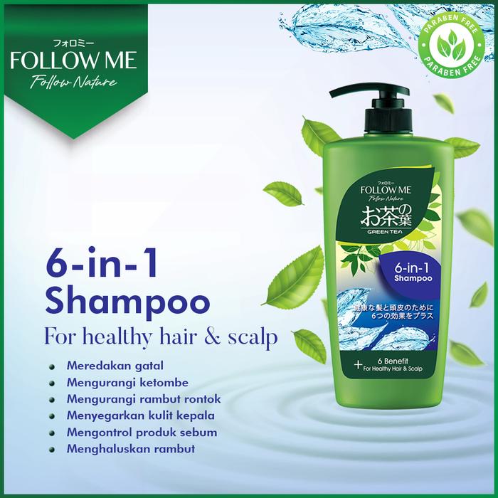 Followme Indonesia Follow Me Green Tea 6 in 1 Shampoo