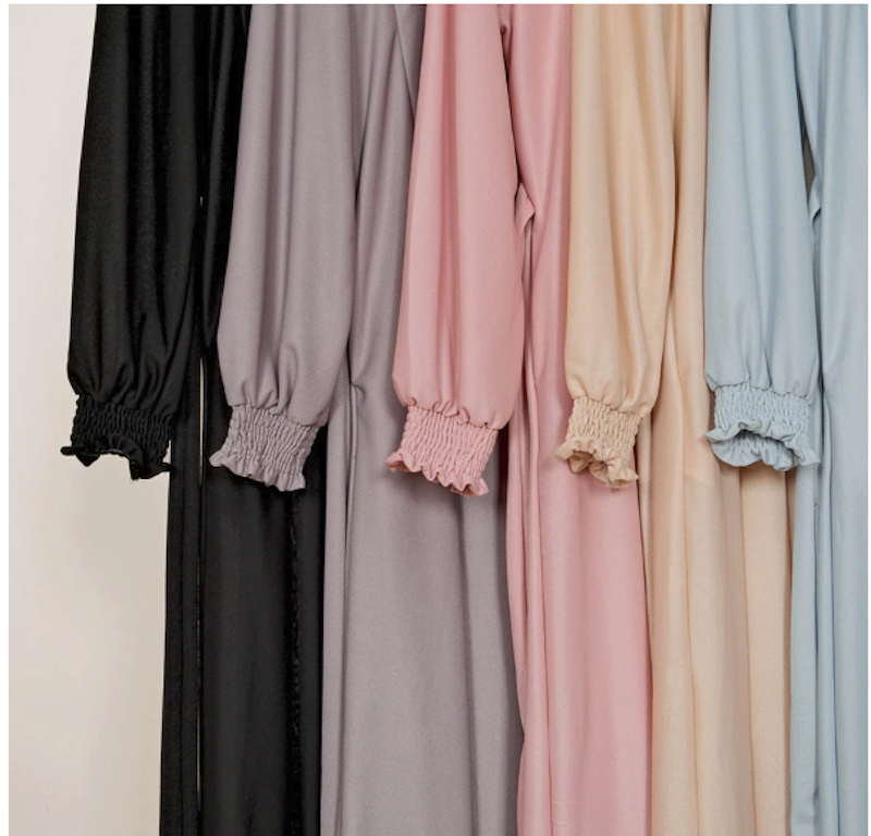 Le Khari Laluna Gamis Crepe Creamy Latte 2