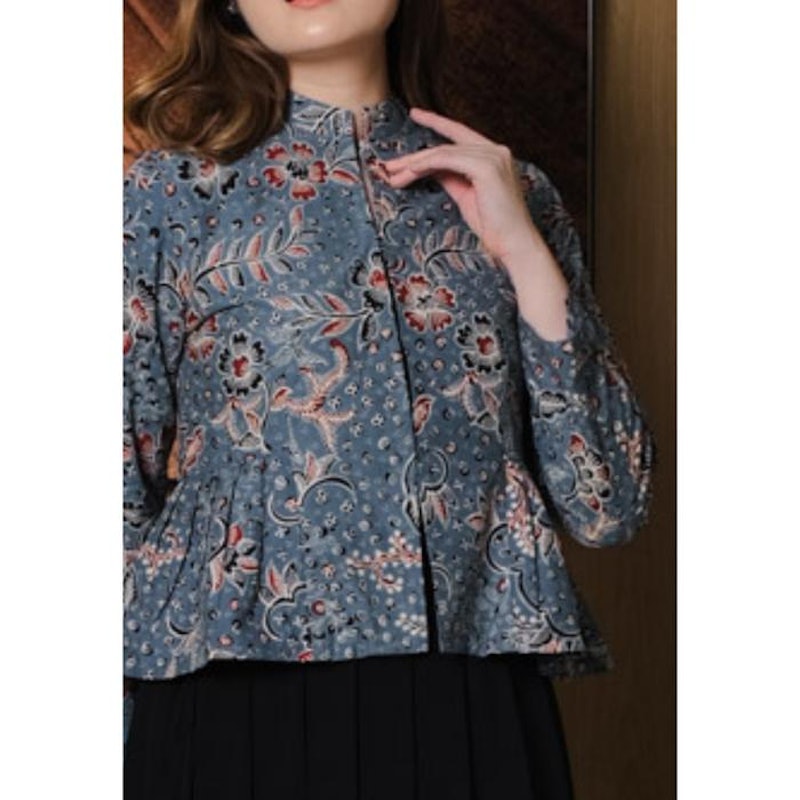 Kichi Batik Blazer Outer Batik Peplum Mustika 2